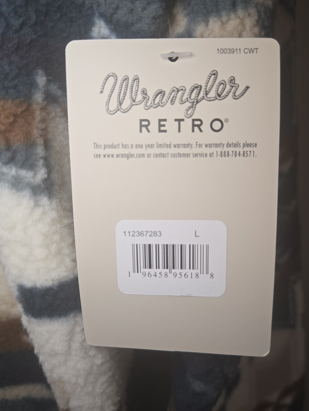 Wrangler Dusty Blue Retro Quarter Zip Sherpa Women's Pullover Jacket Size Large - Picture 9 of 16